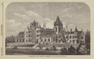 Tyntesfield, yakın Bristol, Somerset, Bay John Norton, Mimar (gravür) by English School