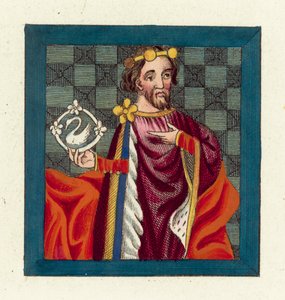 Tanımlanamayan kral (renkli gravür) by English School