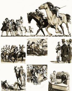Unidentified story of a jockey by English School
