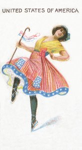 Amerika Birleşik Devletleri, sigara kartı, 1915 by English School