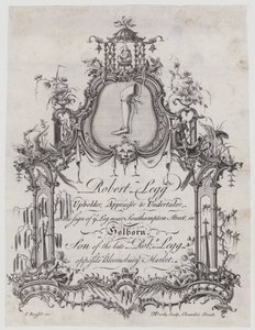 Döşemeci, Robert Legg, ticari kart by English School