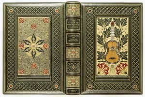 Gitar ve çiçek desenli üst ve alt kapaklar, 1843 by English School