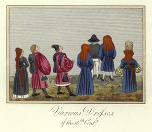 15. yüzyılın çeşitli elbiseleri by English School
