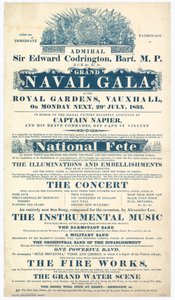 Vauxhall Bahçeleri, Büyük Deniz Galası, Amiral Sir Edward Codrington by English School