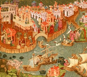 Venedik (renkli lito) by English School