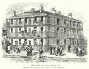 Verandah Kulübeleri, Highgate (gravür) by English School