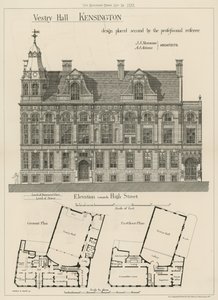Vestry Hall, Kensington, tasarım profesyonel hakem tarafından ikinci sırada by English School