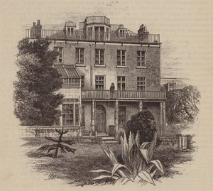 Victor Hugo evde (gravür) by English School