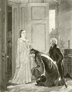 Victoria Kraliçe olarak karşılandı (gravür) by English School