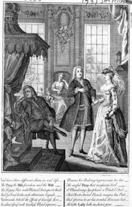 Gerçek Hayatta Üç Farklı Durum - Terkedilmiş Bayan Pezevenk ve Karısı, 1735-6 by English School