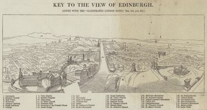 Edinburgh manzarası (gravür) by English School