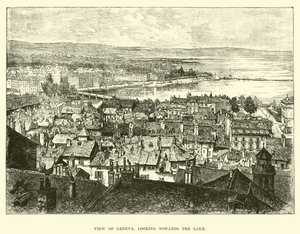 Cenevre manzarası, göle doğru bakıyor by English School