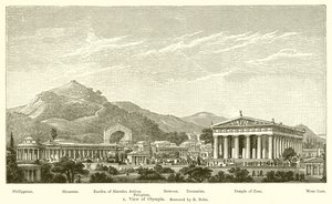 R Bohn tarafından restore edilen Olympia manzarası by English School