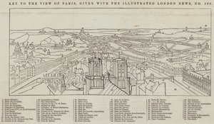 The Illustrated London News (gravür) ile birlikte verilen Paris manzarası by English School