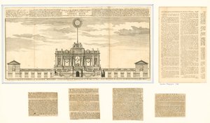 Aix La Chapelle 1749 Barışı için Kamu Havai Fişeklerinin Görünümü by English School