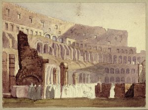 Roma Kolezyumunun görünümü, c.1800 (kağıt üzerinde wc ve kurşun kalem) by English School