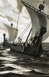 Viking uzun tekneleri by English School
