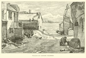 Cornish yengeçleri köyü by English School