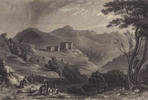 Naree Köyü, Hindistan (gravür) by English School