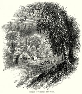Yonkers Köyü, New York (gravür) by English School