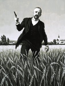 Vincent Van Gogh bir buğday tarlasında ölümüne doğru yürüyor by English School