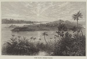 Engerek Adası, Andaman Adaları (gravür) by English School