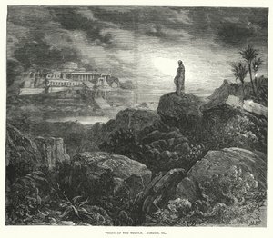 Tapınağın Vizyonu, Ezekiel XL (gravür) by English School