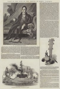 Fransız Kralı'nın Kraliçe Victoria'yı ziyareti (gravür) by English School