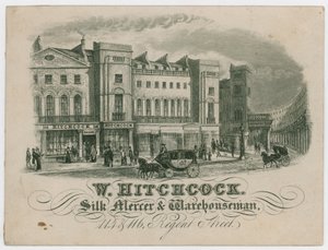 W Hitchcock, ticaret kartı by English School