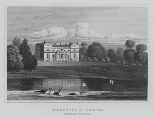 Wakefield Lodge, Northamptonshire (gravür) by English School