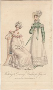 1818 Temmuz 1818 için yürüyüş ve abiye elbiseler by English School