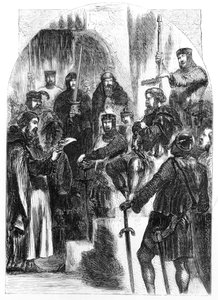 Wallace Crowned with Laurel in Westminster Hall   by English School