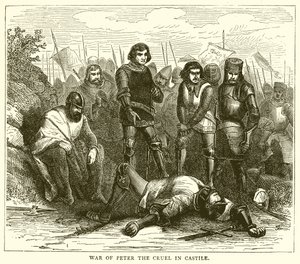 Kastilya'daki Zalim Peter Savaşı by English School