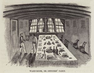 Koğuş odası veya memur kabini (gravür) by English School