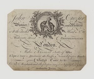 Weaver ve Mercer, John Crozier, ticari kart by English School