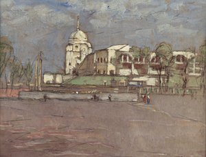 Wembley Stadyumu, 1923 (kağıt üzerinde wc ve kalem) by English School
