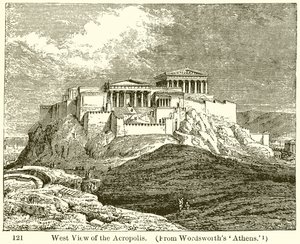 Akropolis'in Batı Görünümü by English School