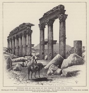 Güneş Tapınağı Kalıntılarının Batı Tarafı, Palmira (gravür) by English School