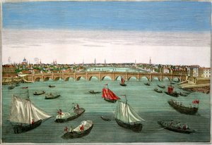 Westminster Bridge, Londra, 18. yüzyılın başlarından ortalarına by English School