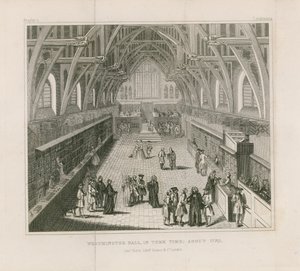 Westminster Hall, dönem içinde, yaklaşık 1770 by English School