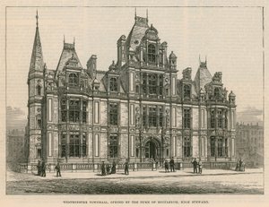 Westminster Belediye Binası, Yüksek Vekilharç Buccleuch Dükü tarafından açıldı by English School