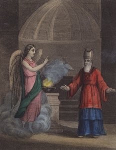 Zacharias ise... (renkli gravür) by English School