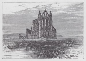 Whitby Manastırı (gravür) by English School