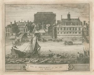 Thames nehrinden Whitehall by English School