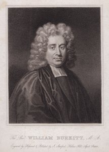 William Burkitt, İngiliz din adamı ve yazar (gravür) by English School