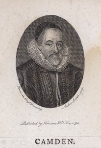 William Camden, İngiliz antikacı, tarihçi ve coğrafyacı (gravür) by English School