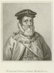 William Cecil, Lord Burleigh (gravür) by English School