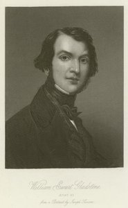 William Ewart Gladstone, Aetat 31 (gravür) by English School