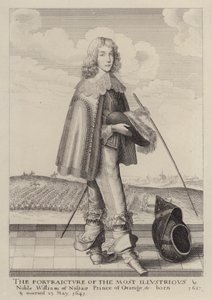 Orange-Nassau William II, Orange Prensi (gravür) by English School