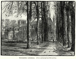 Winchester Katedrali (gravür) by English School